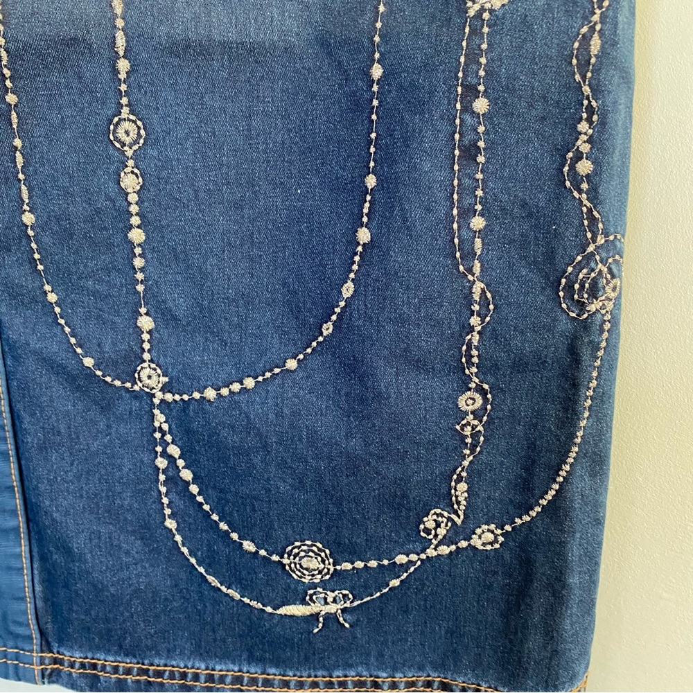 OILILY embroidered denim skirt Size 38 - Picture 6 of 12